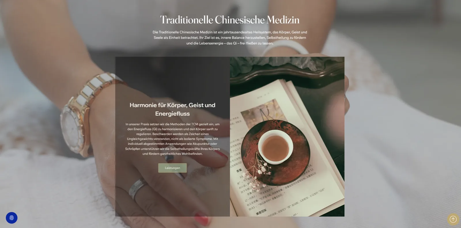 Screenshot der Praxis Heilkraft Website für ganzheitliche Praxis